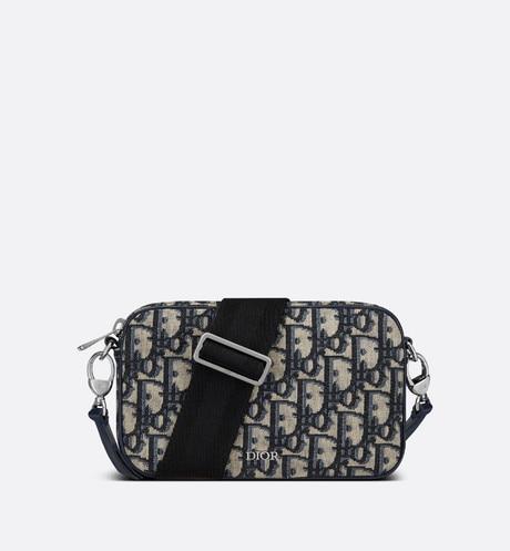 Small Multifunctional Bag • Beige and Black Dior Oblique Jacquard