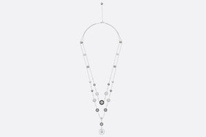 Rose Des Vents Long Necklace  • 18K White Gold, Diamonds, Mother-of-Pearl and Onyx
