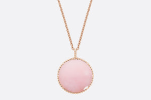 Large Rose Des Vents Medallion • Pink Gold, Diamond and Pink Opal