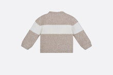 Load image into Gallery viewer, Cardigan • Heathered Beige and Ivory Wool and Cashmere Tricot Knit
