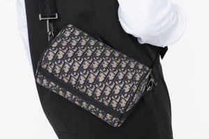 Dior Lingot 22 Bag • Beige and Black Dior Oblique Jacquard