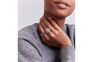 Medium Rose Dior Bagatelle Ring • 18K White Gold and Diamonds