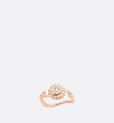 Small Rose Dior Couture Ring • Pink Gold and Diamonds