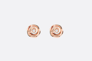Small Rose Dior Couture Earrings • Pink Gold and Diamonds