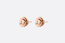 Load image into Gallery viewer, Small Rose Dior Couture Earrings • Pink Gold and Diamonds
