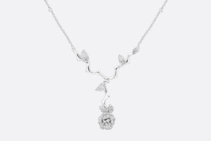 Medium Rose Dior Bagatelle Necklace • 18K White Gold and Diamonds