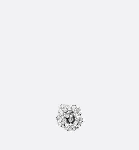Rose Dior Bagatelle Earring • 18K White Gold and Diamonds
