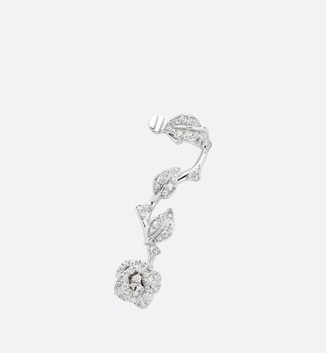 Rose Dior Bagatelle Earring • 18K White Gold and Diamonds