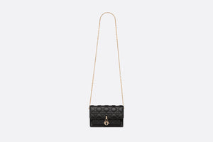 Lady Dior Chain Pouch • Black Cannage Lambskin