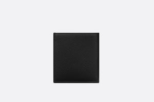 Vertical Wallet • Black Grained Calfskin with 'CD Icon' Signature