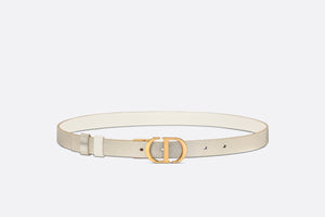 30 Montaigne Reversible Belt • Gold-Tone and Latte Smooth Calfskin, 20 MM