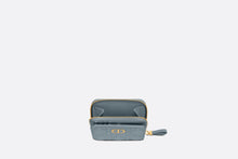 Load image into Gallery viewer, Dior Caro Compact Zipped Wallet • Cloud Blue Supple Cannage Calfskin

