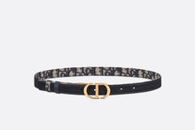 Load image into Gallery viewer, 30 Montaigne Reversible Belt • Blue Smooth Calfskin and Dior Oblique Jacquard, 20 MM
