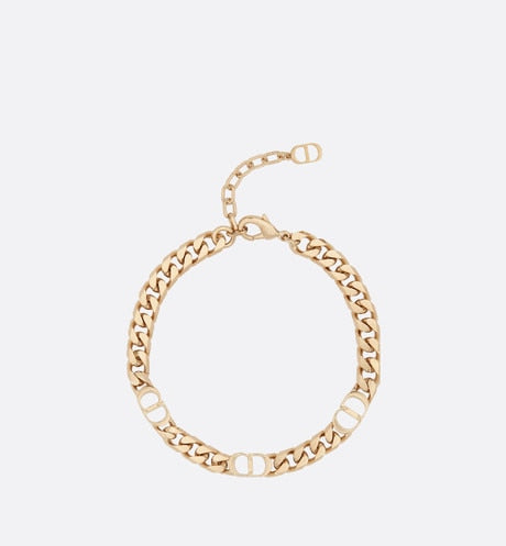 CD Icon Thin Chain Link Bracelet • Gold-Finish Brass