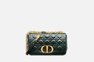 Medium Dior Caro Bag • Cypress Green Patent Cannage Calfskin