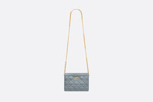 Load image into Gallery viewer, Dior Caro Zipped Pouch with Chain • Cloud Blue Supple Cannage Calfskin
