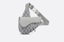 Load image into Gallery viewer, Saddle Bag • Dior Gray CD Diamond Canvas and Grained Calfskin
