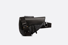 Load image into Gallery viewer, Saddle Bag • Black CD Diamond Canvas and Grained Calfskin
