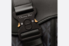 Load image into Gallery viewer, Saddle Bag • Black CD Diamond Canvas and Grained Calfskin
