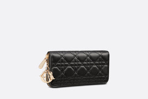 Lady Dior Voyageur Wallet • Black Cannage Lambskin