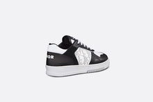 Load image into Gallery viewer, B27 Kid&#39;s Low-Top Sneaker • Black and White Smooth Calfskin and White Dior Oblique Galaxy Leather
