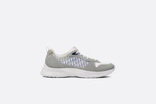 Load image into Gallery viewer, B25 Runner Sneaker • Gray Suede and White Technical Mesh with Blue and White Dior Oblique Canvas
