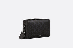 Dior Lingot Messenger Bag • Black CD Diamond Canvas and Black Smooth Calfskin