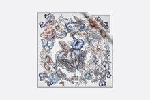 Load image into Gallery viewer, Le Jugement Square Scarf • Blue Silk Twill
