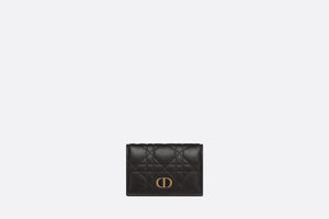 Dior Caro XS Wallet • Black Supple Cannage Calfskin
