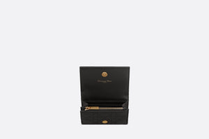 Dior Caro XS Wallet • Black Supple Cannage Calfskin