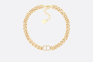 30 Montaigne Necklace • Gold-Finish Metal and Silver-Tone Crystals