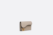 Load image into Gallery viewer, Saddle Flap Card Holder • Sand-Colored Goatskin
