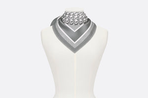 Dior Oblique Diortwin 70 Square Scarf • Gray Silk Twill