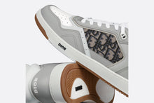 Load image into Gallery viewer, B27 High-Top Sneaker • Gray and White Smooth Calfskin with Beige and Black Dior Oblique Jacquard
