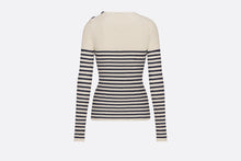 Load image into Gallery viewer, Dioriviera Sweater • Ecru and Navy Blue Cotton Knit with Signature
