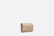 Load image into Gallery viewer, Dior Caro XS Wallet • Sand-Colored Supple Cannage Calfskin
