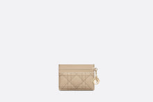Load image into Gallery viewer, Lady Dior Five-Slot Card Holder • Sand-Colored Patent Cannage Calfskin
