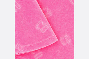 Baby A-Line Dress • Fuchsia Pink Velvet Jersey Jacquard with 'CD' Motif