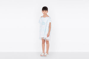 Kid's Dress • Pale Blue Tie-Dye Cotton Jersey