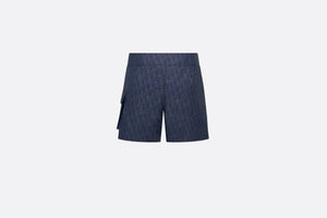 Dior Oblique Swim Shorts • Deep Blue Technical Canvas