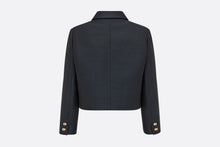 Load image into Gallery viewer, Cropped Jacket • Navy Blue Wool and Silk

