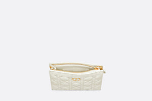 Dior Caro Zipped Pouch with Chain • Latte Supple Cannage Calfskin