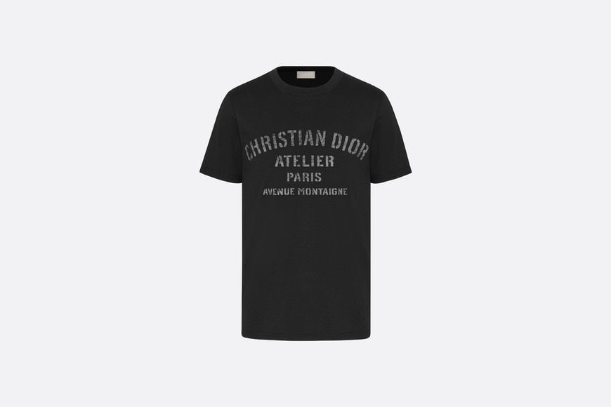Oversized 'CHRISTIAN DIOR ATELIER' T-Shirt • Black Cotton Jersey