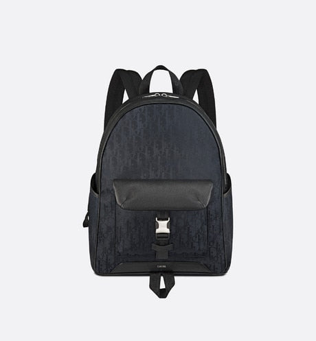Dior Explorer Backpack • Black Dior Oblique Mirage Technical Fabric and Grained Calfskin