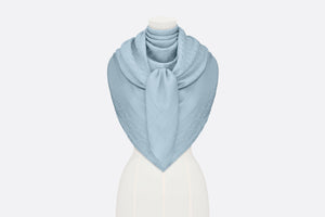 D-Oblique Shawl • Horizon Blue Wool, Silk and Cashmere