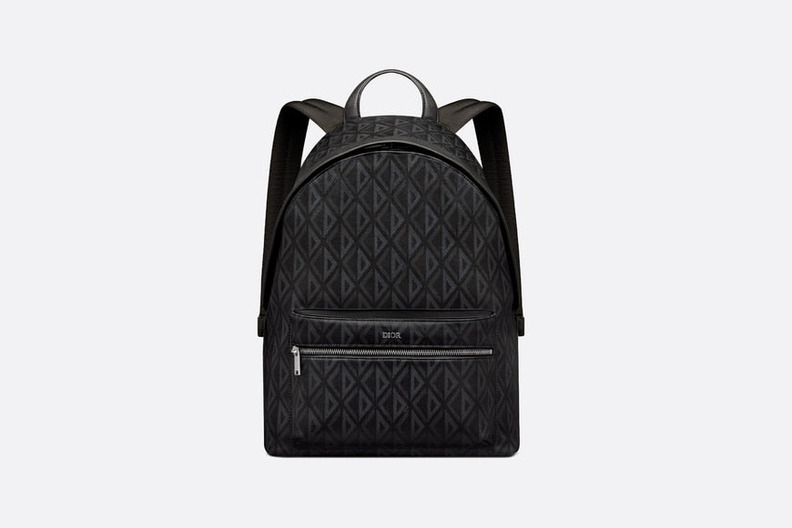 Rider Backpack • Black CD Diamond Canvas and Smooth Calfskin