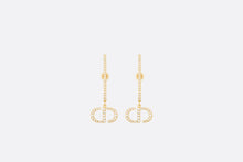 Load image into Gallery viewer, 30 Montaigne Earrings • Gold-Finish Metal and White Crystals

