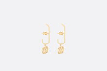 Load image into Gallery viewer, 30 Montaigne Earrings • Gold-Finish Metal and White Crystals
