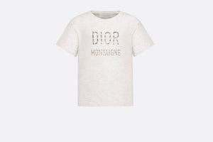 Kid's T-Shirt • Ivory and Gold-Tone Technical Jersey