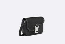 Load image into Gallery viewer, Mini Saddle Bag with Strap • Black Grained Calfskin
